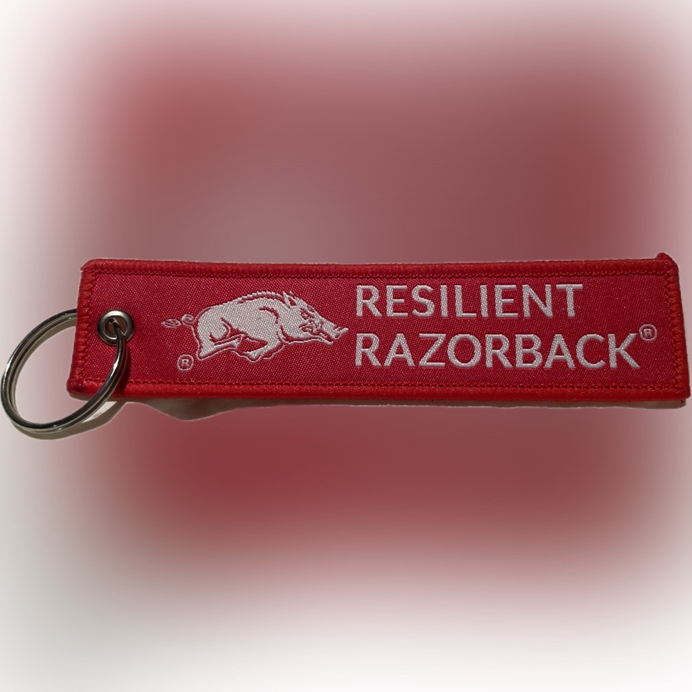 U of Arkansas Red Key Fob Keychain
